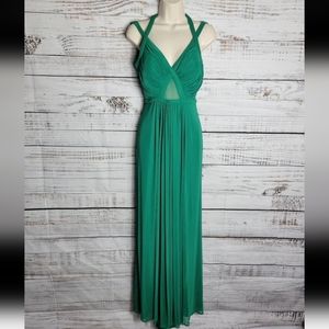 La femme green maxi dress